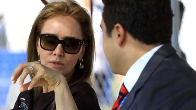 Angélica Fuentes durante un evento