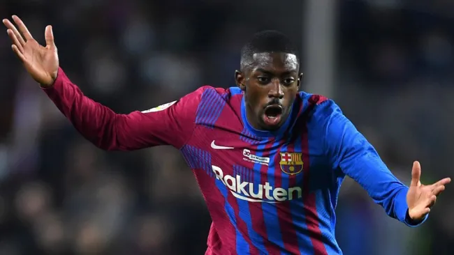 Ousmane Dembélé en juego del Barça