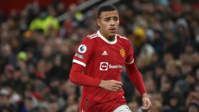 Greenwood en un partido con el United
