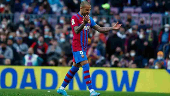 Dani Alves tras ser expulsado vs Atlético de Madrid 