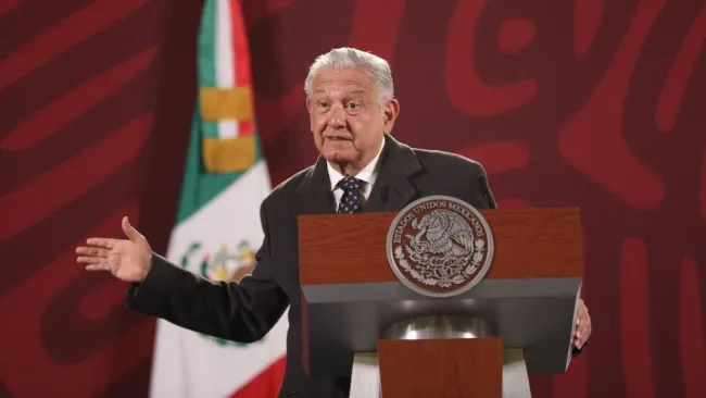 López Obrador durante su conferencia mañanera 