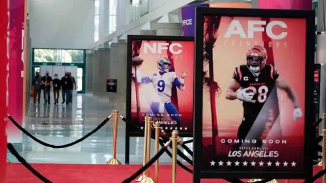 Carteles de promoción para el Super Bowl 