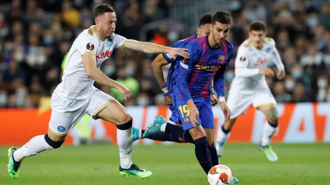 Barcelona y Napoli empataron en la Ida