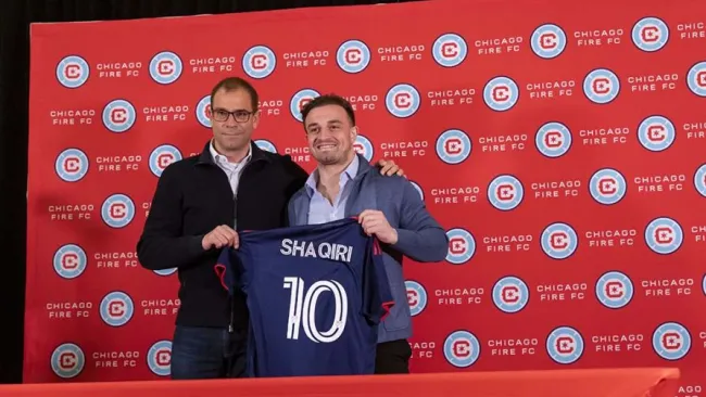 Presentación de Shaqiri con el Chicago Fire 