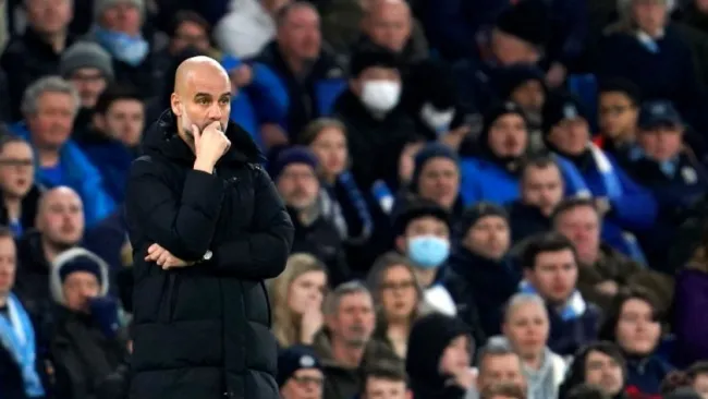 Guardiola durante duelo de Premier League
