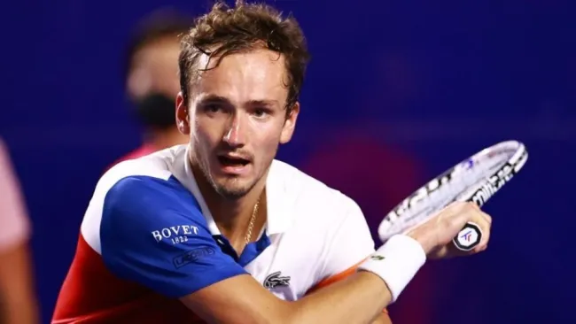 Daniil Medvedev durante el partido