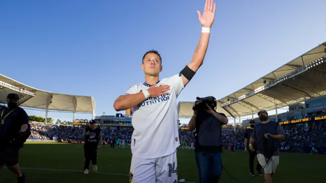 Chicharito tras un juego con Galaxy 