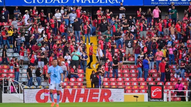 Afición del Atlas durante el encuentro