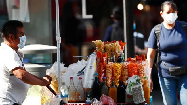 Puesto de frituras en la Ciudad de México