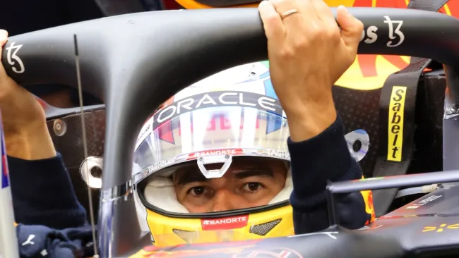 Checo Pérez durante la clasificación del GP de Bahréin