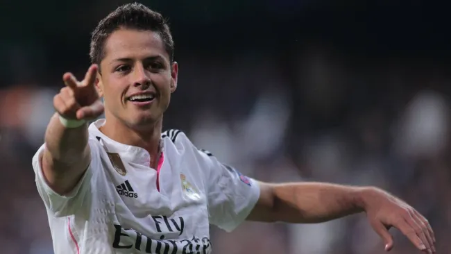 Chicharito en su etapa como jugador del Real Madrid