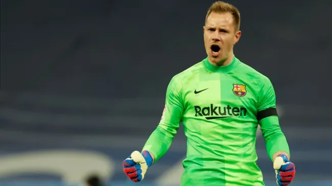 Ter Stegen reacciona en juego contra Real Madrid