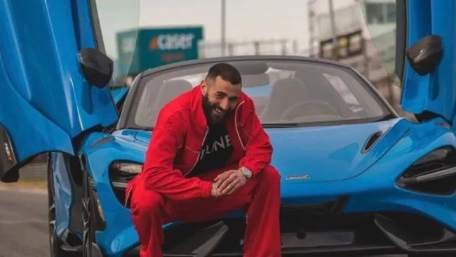 Benzema junto al McLaren