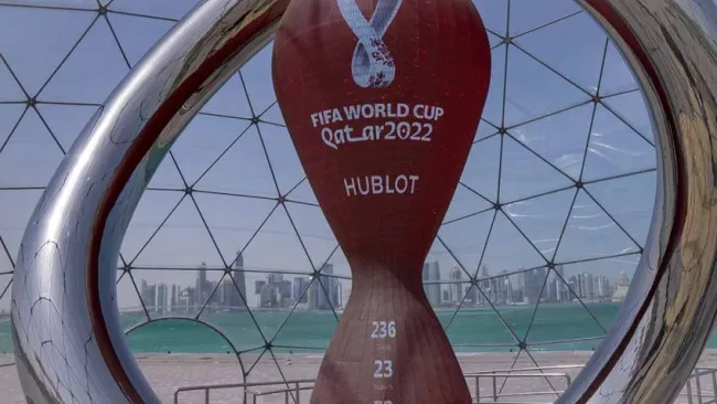 Reloj oficial para el conteo regresivo de Qatar 2022 