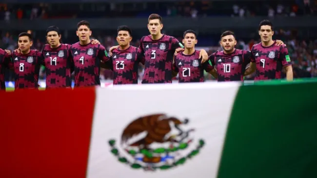 Jugadores de la Selección Mexicana previo al juego ante El Salvador