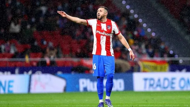 HH, en un partido con el Atlético de Madrid