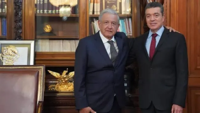 El gobernador Rutilio Escandón y Andrés Manuel López Obrador