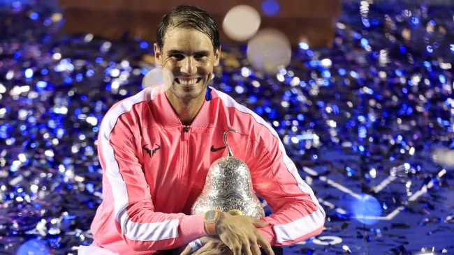Rafa Nadal tras ganar un ATP 