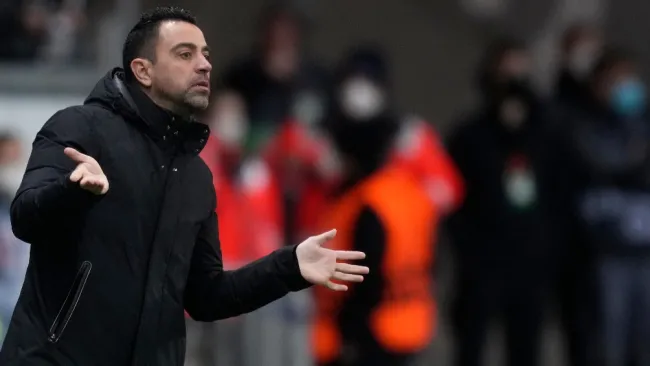 Xavi Hernández en un partido de Barcelona