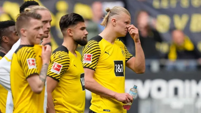Erling Haaland tras la derrota del Borussia Dortmund