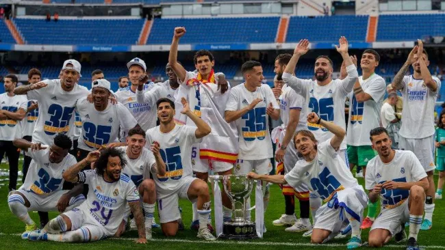 Real Madrid celebró el título 35 de liga