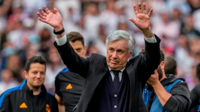 Carlo Ancelotti, campeón de LaLiga con el Real Madrid