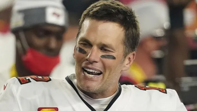 Tom Brady tras ganar el Super Bowl con los Buccaneers