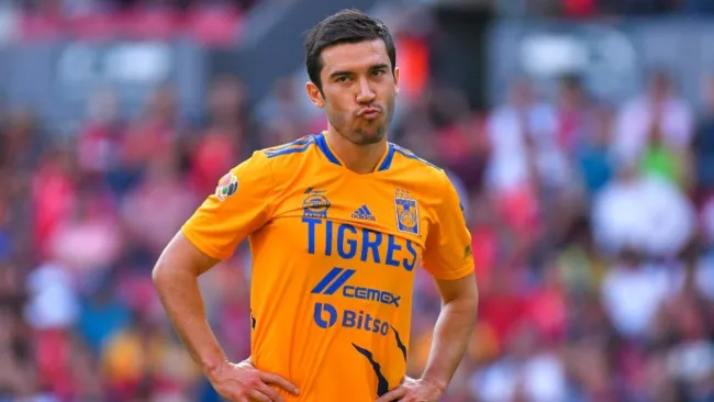 Juan Pablo Vigón en un partido de Tigres