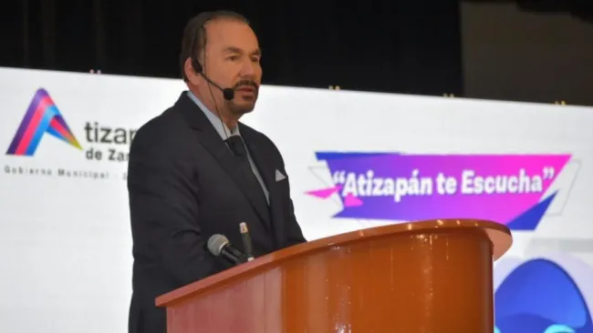 El Presidente municipal de Atizapán, Pedro Rodríguez Villegas