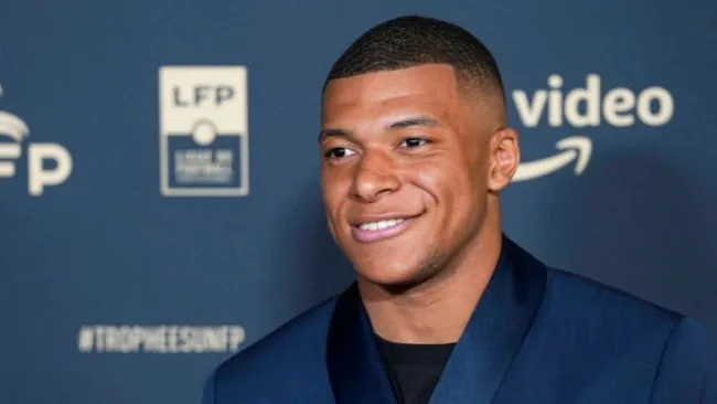 Kylian Mbappé durante un evento