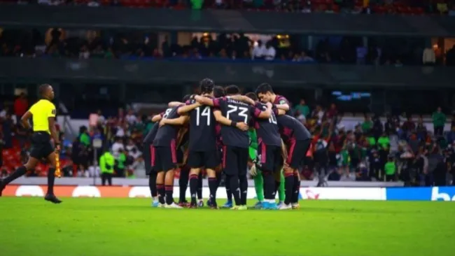 Jugadores del Tri previo a un partido 