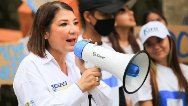 La candidata a la diputación por el Distrito X de Quintana Roo, Kira Iris