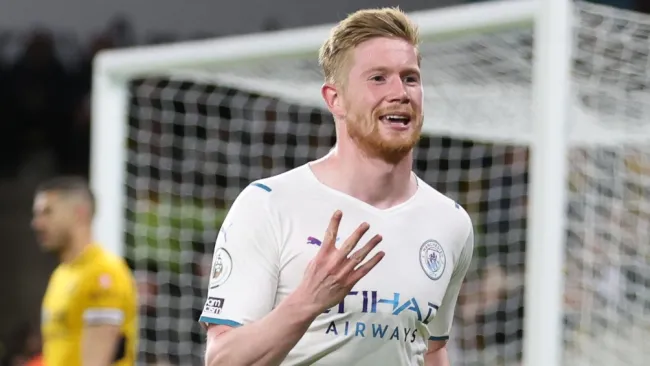 Kevin de Bruyne celebrando un gol 