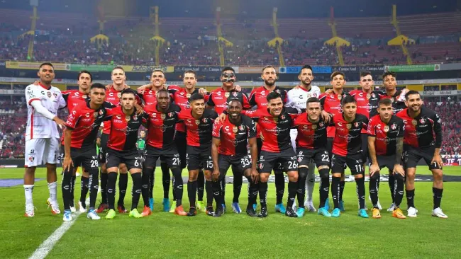 Jugadores del Atlas previo a disputar Semifinal de Liga MX