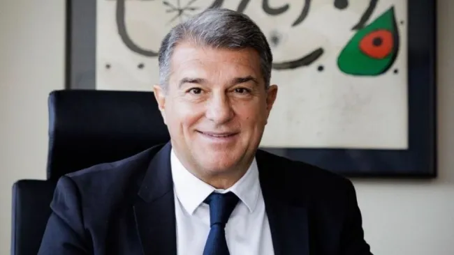 Joan Laporta tras ser anunciado como presidente del Barcelona