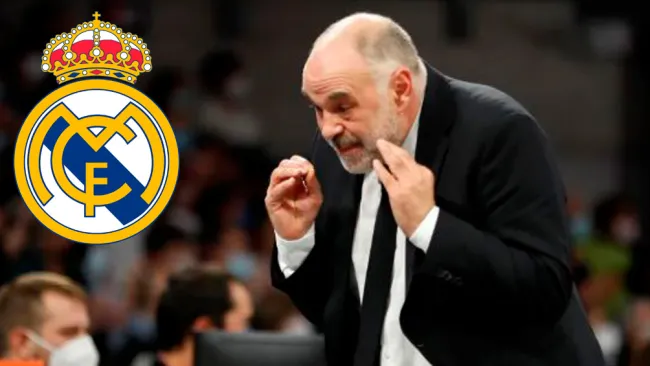 Pablo Laso, en acción con los Merengues
