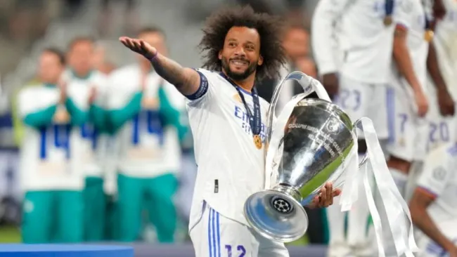 Marcelo festejando título de UCL