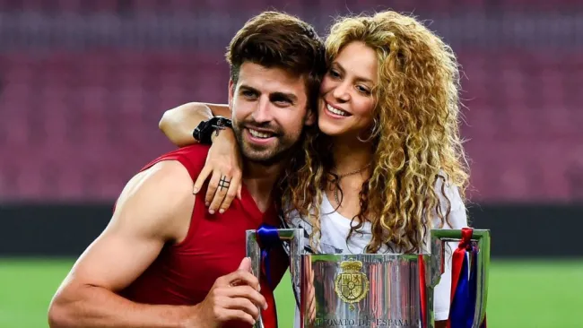 Piqué y Shakira celebrando un título del Barcelona