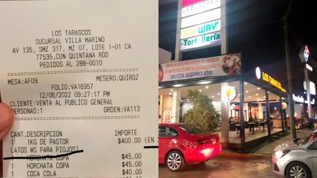 Mesero llama piojos a comensales en taquería de Cancún