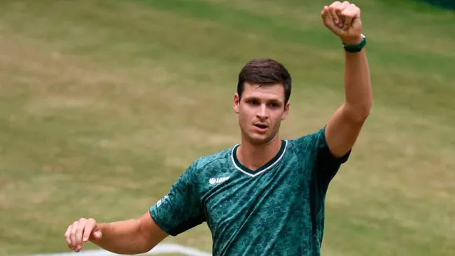 Hubert Hurkacz, en festejo tras acción