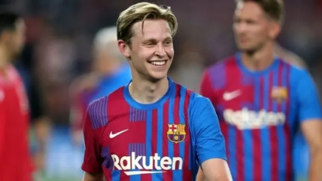 Frenkie de Jong tras un partido del Barcelona 