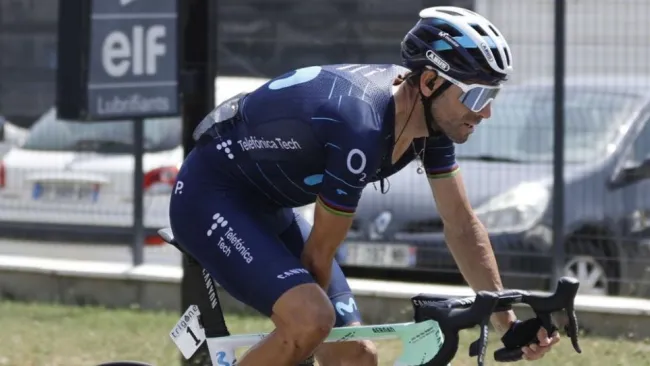 Alejandro Valverde durante una competencia