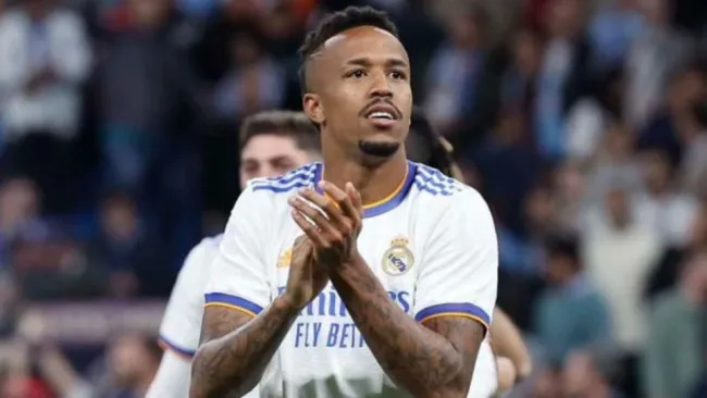 Éder Militao tras un partido del Real Madrid