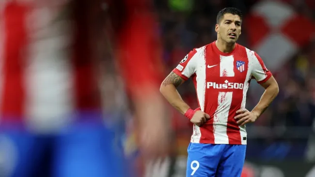 Luis Suárez en un partido con el Atlético de Madrid