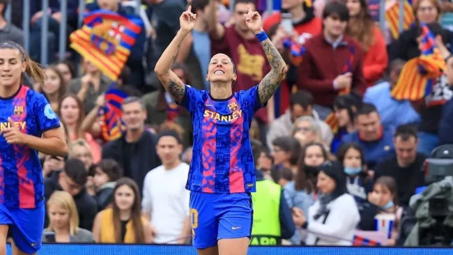 Jennifer Hermoso con el Barcelona