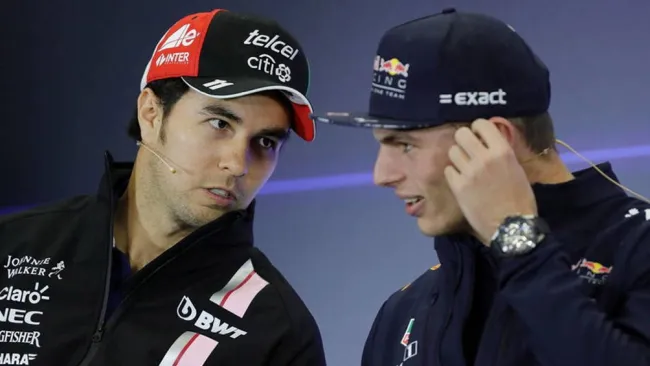 Checo Pérez con Verstappen