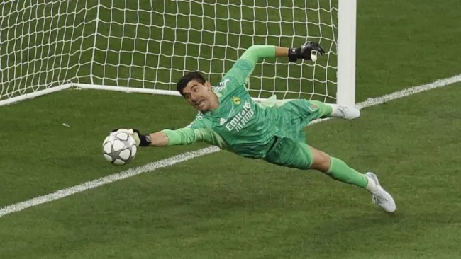 Thibaut Courtois durante un partido del Real Madrid
