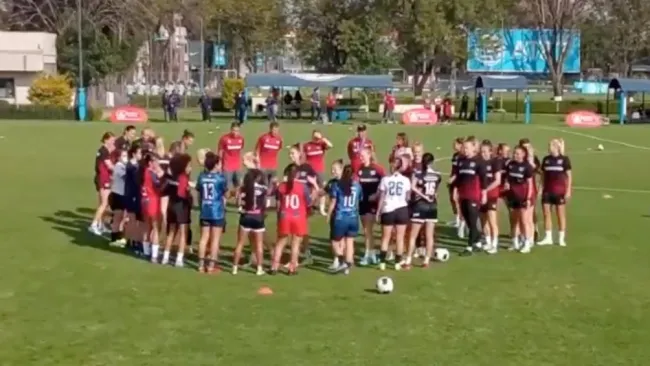 Jugadoras del Bayer Leverkusen en Coapa