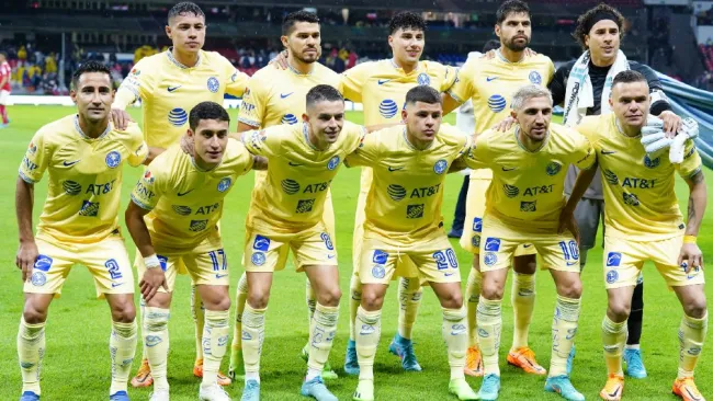 Jugadores del América antes de un encuentro