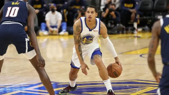 Juan Toscano en un partido de los Golden State Warriors